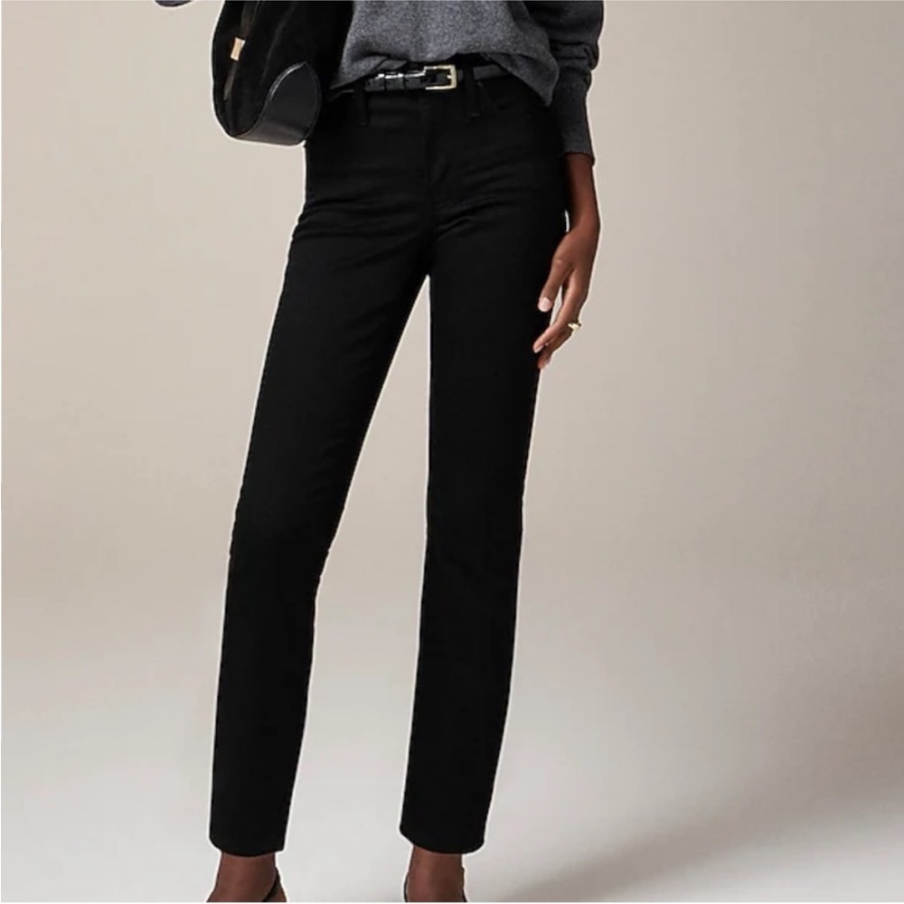 J. Crew Women's 9" mid-rise vintage slim straight jean in Stay Black wash Sz 30